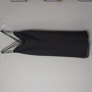 Vintage Evan Picone Sheath Dress Cowl Neck Size 12 Black